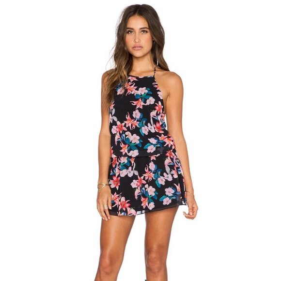 Show Me Your Mumu Hammock Halter Dress Size Medium Honolumu Tropical Floral - Picture 9 of 9